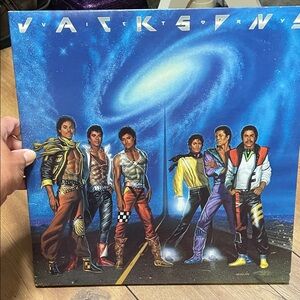 JACKSON Vinyl Record - Vibrant Blue and Multicolor Cover